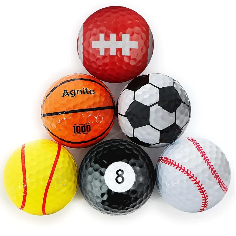 Funny Golf Balls, 6 Pack Colored Balls for Golfers, Fun Golf Balls - Novelty Gifts for Men, Golfing Accessories for Teenager & Dad