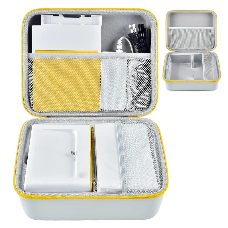 ALKOO Case for KODAK Dock Plus 4PASS Instant Photo Printer (4x6 inches), Storage Holder for Cartridge Refill & Photo Paper/Charger Accessories - Box Only (White)