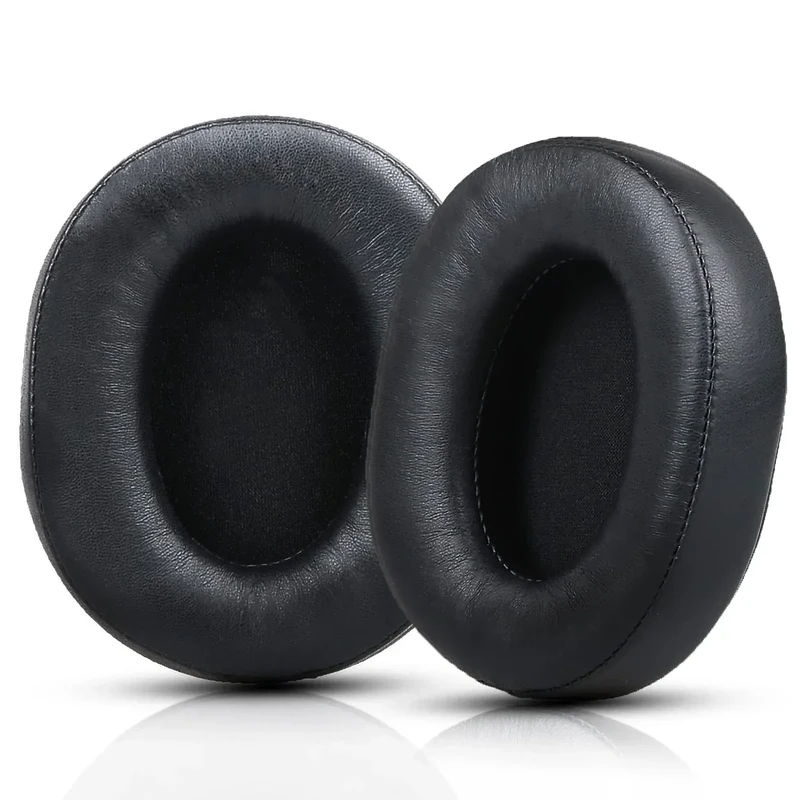 Upgraded Ear Pads for ATH M50, Thickened Replacement Earpads Cushion for M50X / M50XBT / M40X / SteelSeries Arctis 3/5/7/9x / Hyperx Cloud & Cloud 2, Premium Protein Leather and Memory Foam (Black)