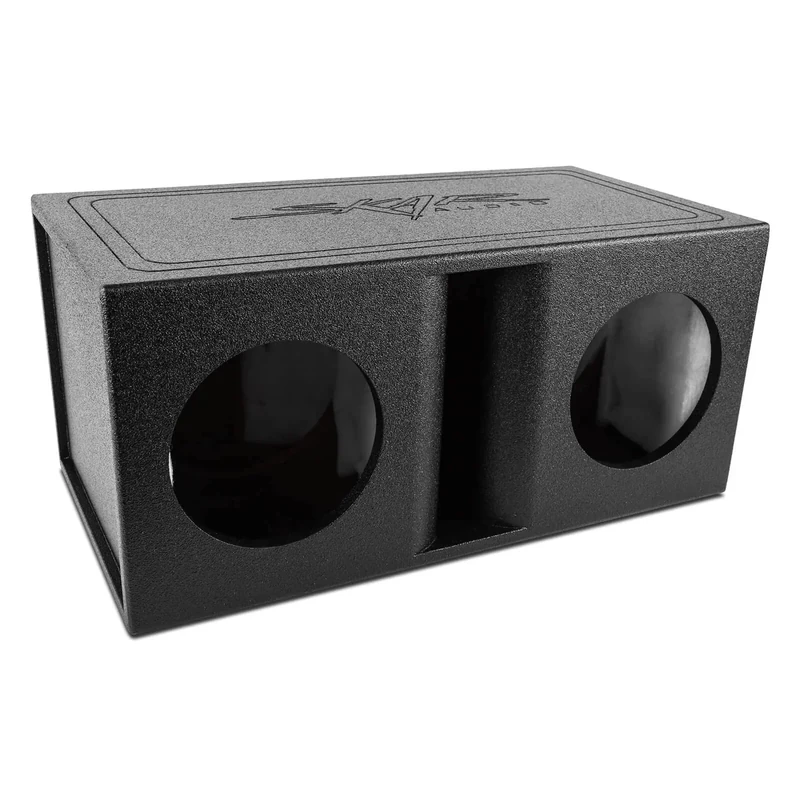 Skar Audio AR2X8V Dual 8" Universal Fit Armor Coated Ported Subwoofer Box with Kerf Port