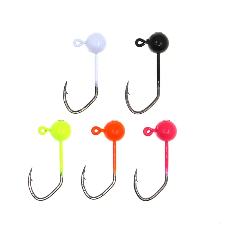 Temorah Fly Tying Sickle Jig Heads (1/124 OZ 50PCS, Assorted)