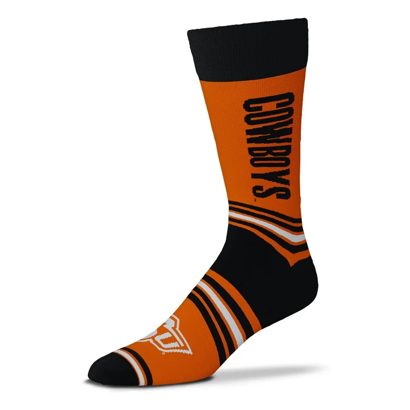 For Bare Feet FBF NCAA Oklahoma State Cowboys Unisex Go Team Dress Sock Team Color OSFM (V-5057-U28-O-GT-832008)