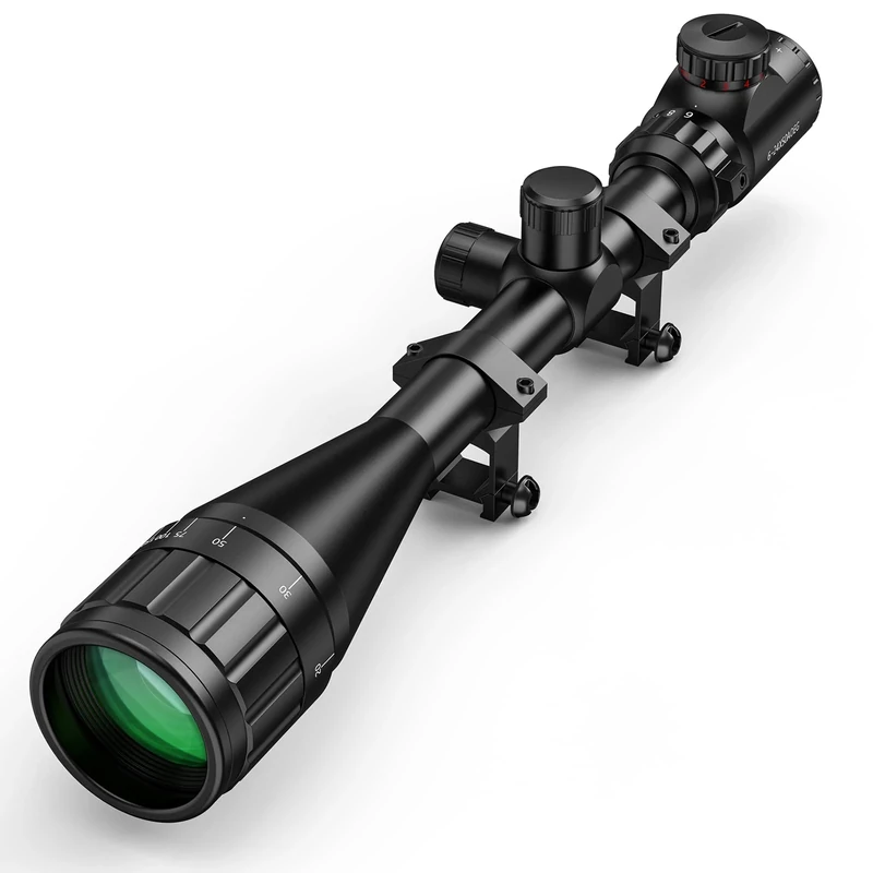 CVLIFE Scope 6-24x50 AOE Red and Green Illuminated Gun Scope Optics with 20mm Mount
