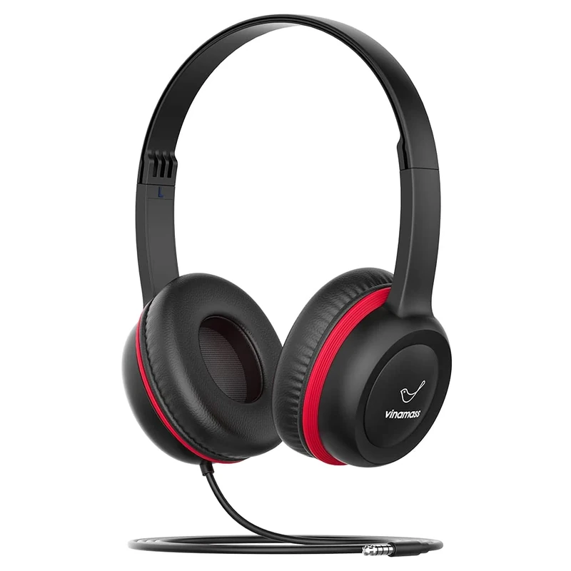 vinamass Kids Headphones - Safe 85dB Limiter, 3.5mm Cord, On-Ear