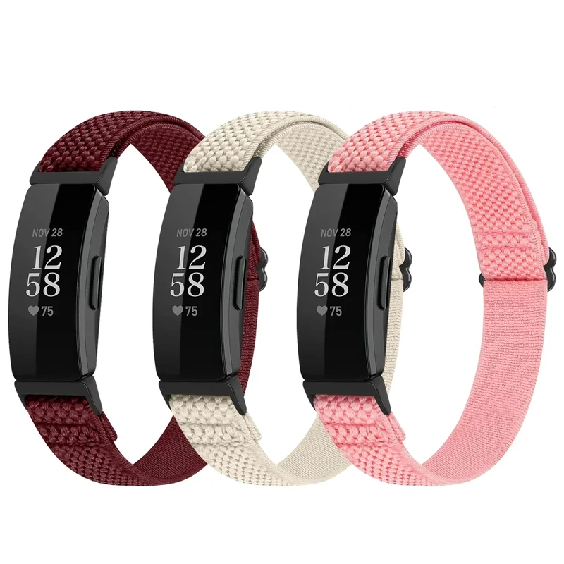 Huamanlou Elastic Nylon Bands - 3 Pack for Fitbit Inspire & Ace Series