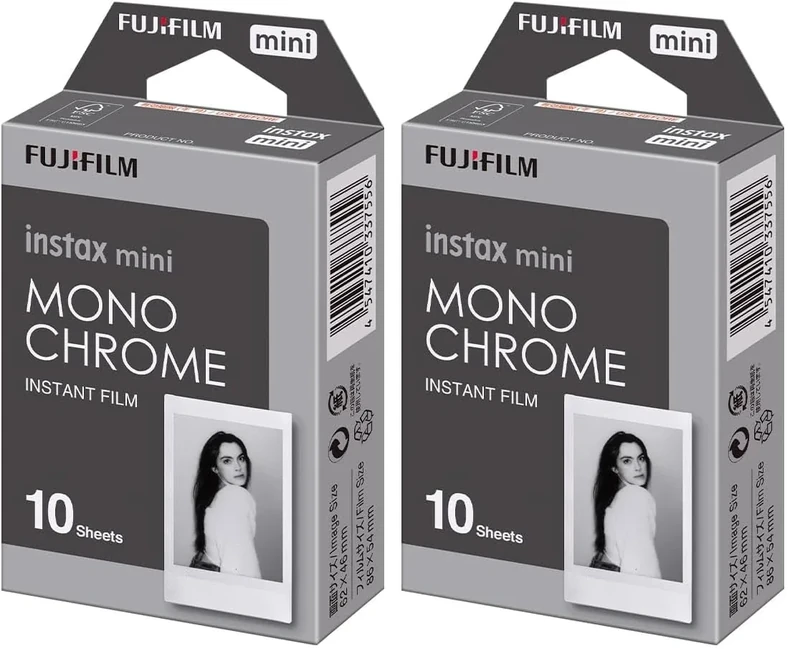 Fujifilm Instax Mini Monochrome Film, 10 Exposures | Pack of 2