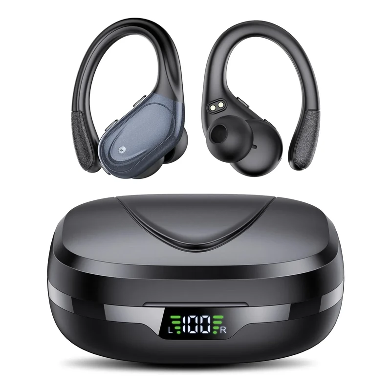 CASCHO Bluetooth 5.3 Earbuds - 60h, IPX7 Waterproof, Digital Display