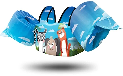 Chriffer Kids Swim Vest Life Jacket for 30-55 Pounds Boys and Girls, Toddler Floaties with Shoulder Harness Arm Wings for 2,3,4,5,6,7 Years Old Baby