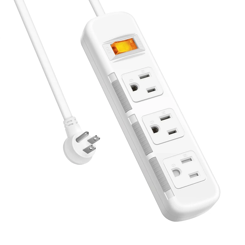 Gerass Power Strip - 3ft, 3 Outlets, 10A/1250W, 300J, Child Safety - Image 1