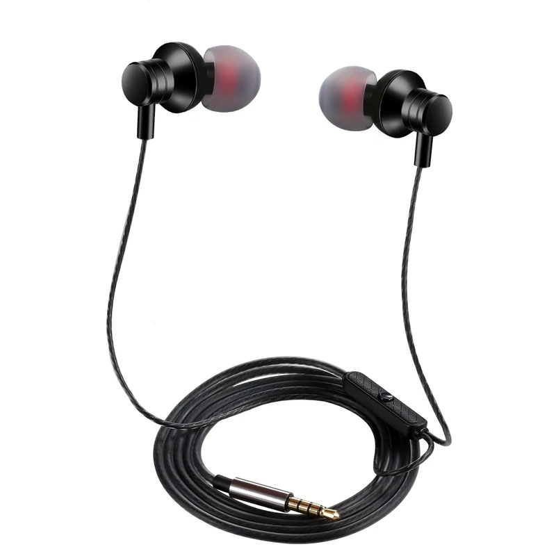 Empsun Wired Earbuds with Mic - Bass, Noise Isolation, 3.5mm