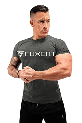 FUXERT Sauna Shirt for Men Sweat Sauna Suit for Gym Exercise Compression Shirt Workout Shapewear (GY L)