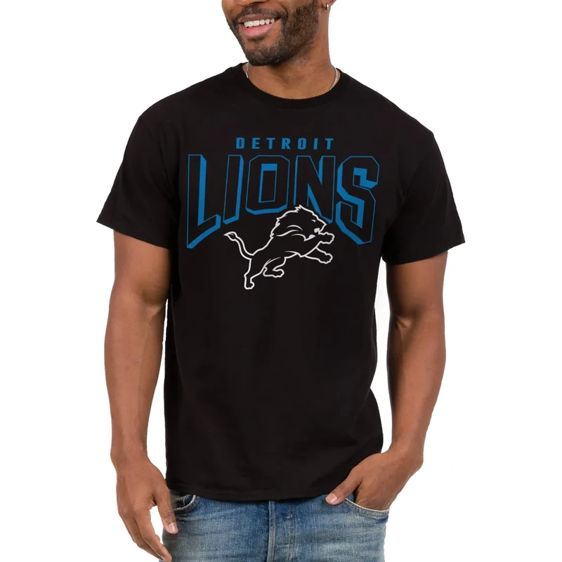 Junk Food NFL - Detroit Lions - Bold Logo - Officially Licensed Adult Short Sleeve Fan Tee for Men and Women