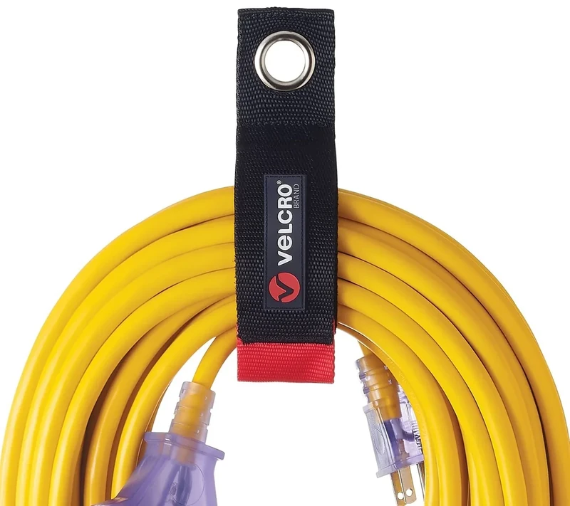 VELCRO Brand Heavy Duty Cord Holder - 75lb Capacity, 2pk 14in Black