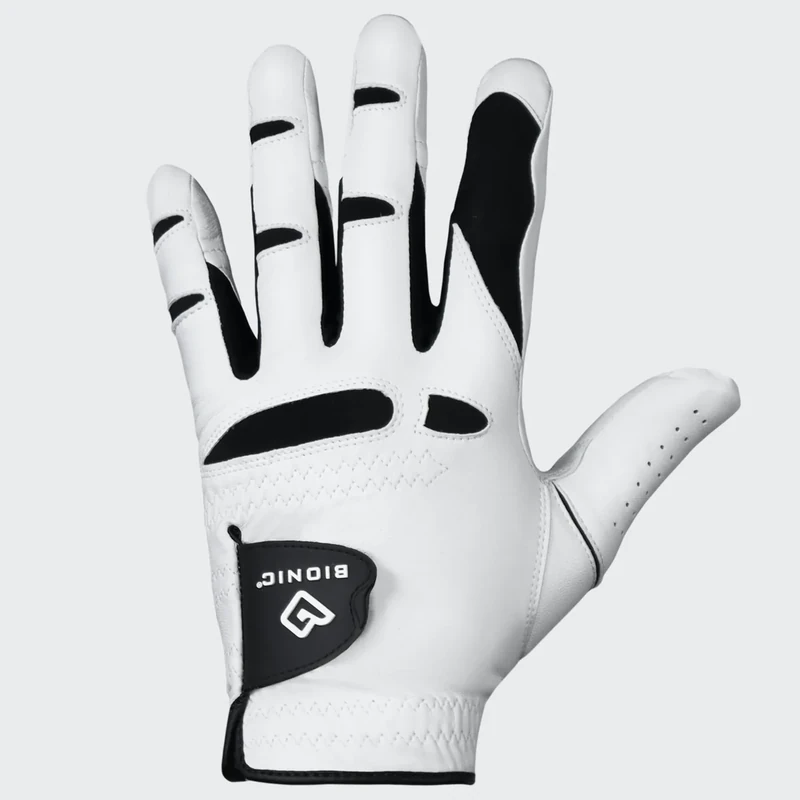 Bionic Men's StableGrip with NaturalFit 2.0 Golf Glove with Dual Expansion Thumb for Best Fit - Premium Cabretta Leather… (White, Cadet X-Large, Left)