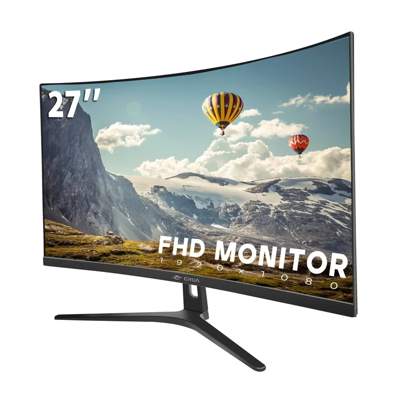 CRUA 27" Curved Monitor - 1080p VA Panel, 100Hz, 1800R, 120% sRGB