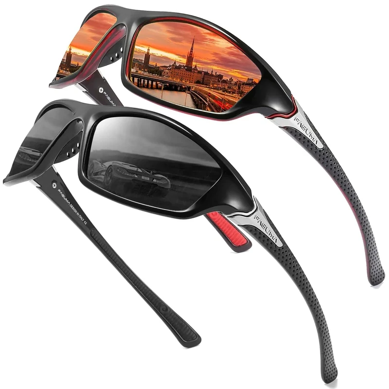 FAGUMA Sports Polarized Sunglasses For Men Cycling Driving Fishing UV400 Protection