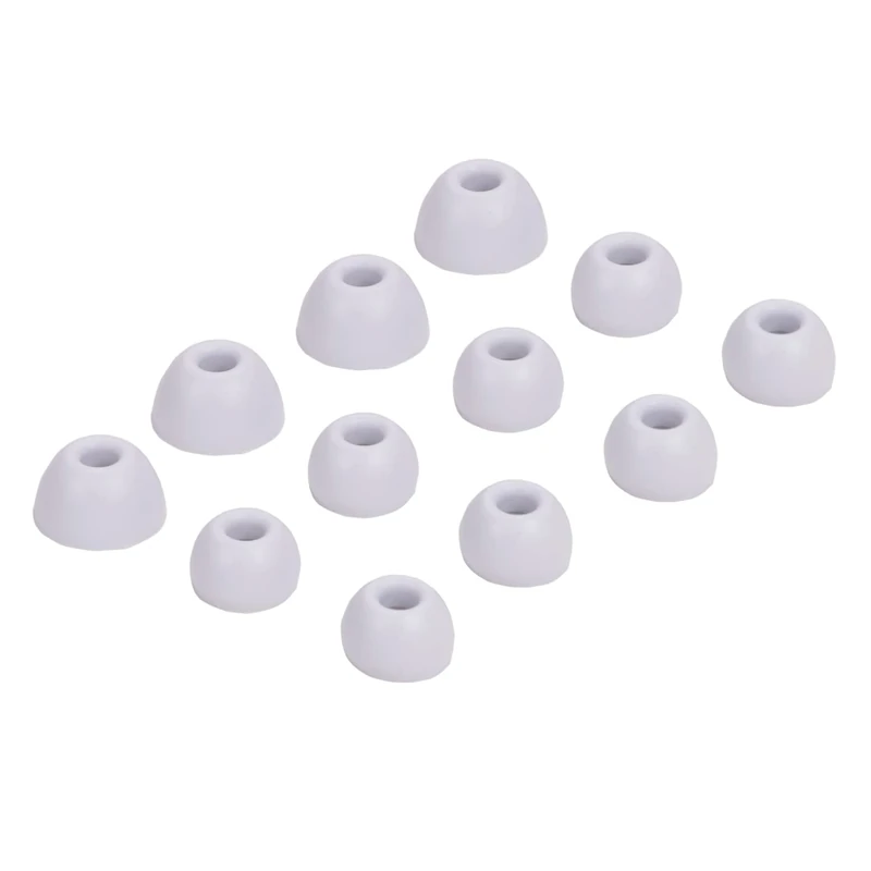 Replacement Silicone Tips Earbuds Buds Eartips Set for Beats Studio Buds Earphone Headphones,6 Pairs (White)