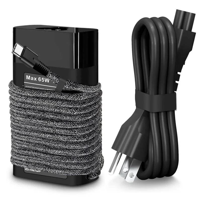 Slim 65W for HP USB C Laptop Charger Replacement for HP Spectre X360, Envy, HP ZBook Firefly, EliteBook X360,Pavilion, Elite X2,Chromebook,Compatible with HP Envy X360 and Elitebook Charger