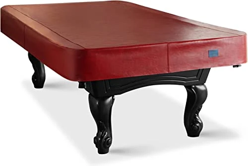 BEARCOVER Heavy Duty Leatherette Billiard Pool Table Cover, Waterproof & Tearproof Cover for Pool Table 7/8/9FT (10 Colors Available) (7 Feet/Y-red)