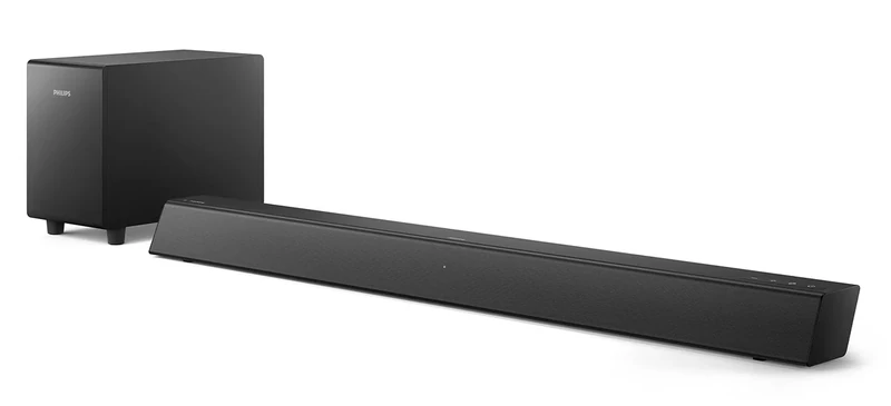 Philips B5306 2.1 Channel Soundbar with Wireless Subwoofer - Bluetooth, HDMI ARC, Roku TV Ready, 40W Max Power, Black