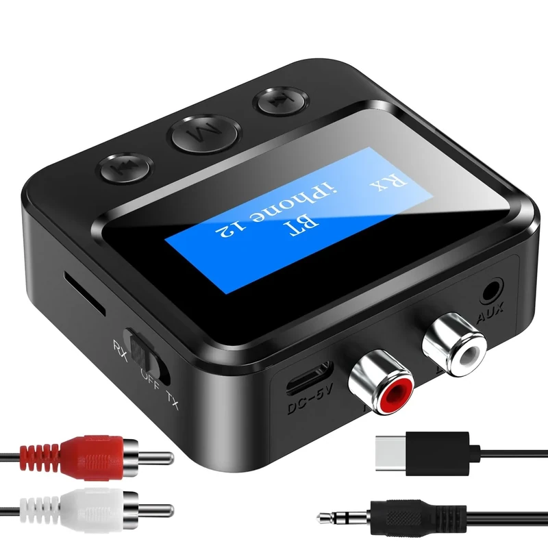 BAISHUN Bluetooth Transmitter Receiver - TV, Stereo, RCA, AUX, TF