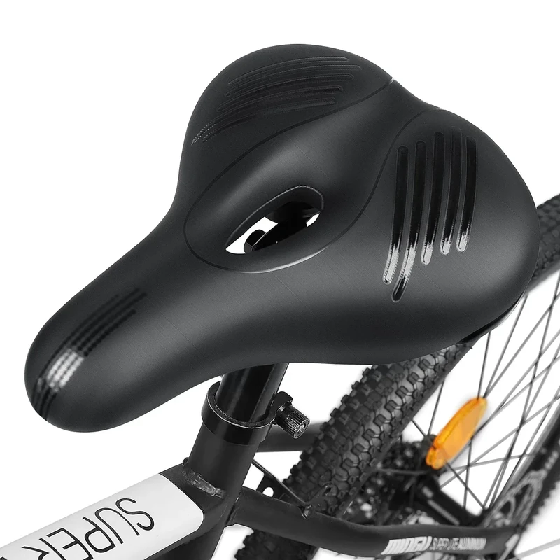 TONBUX Mountain Bike Seat for Men & Women, Comfortable Bike Saddle Universal Fit Bicycle Seat for Mountain, Road, BMX, Gravel, Stationary Bike