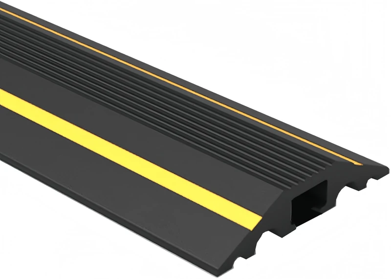 vilmon 10FT 5-Channel Floor Cord Cover - Soft PVC Wire Hider