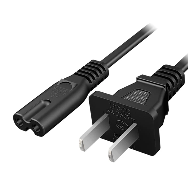 Lord Computer AC 2-Prong C8 Power Cord 5ft - TV, PS4, PS5, Xbox