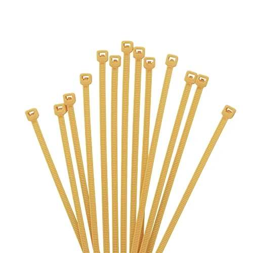 XINGO 1000pcs 60mm Gold Cable Zip Ties - 18lb Self-Locking Nylon