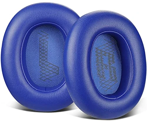 SOULWIT Replacement Ear Pads for JBL E65BTNC/Live 650BTNC/Duet NC Over-Ear Headphones, Earpads Cushions with Softer Leather, Noise Isolation Foam - Mazarine Blue