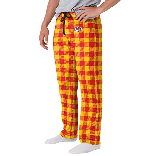 Kansas City Chiefs NFL Mens Buffalo Check Lounge Pants - S