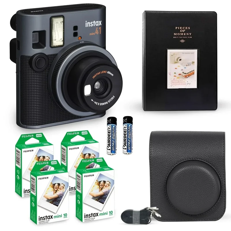 Fujifilm Instax Mini 41 Camera - Black Bundle with 40 Film & Case