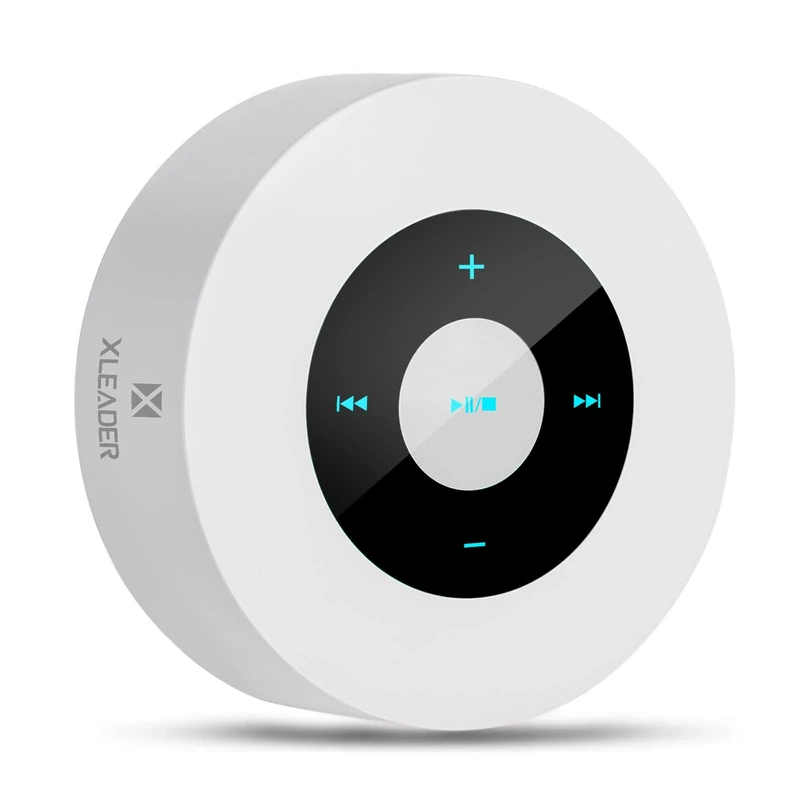 XLEADER SoundAngel A8 Bluetooth Speaker, White, 15h Music Playtime, Waterproof Case, 3.5mm Audio Cable, Micro USB Charging Cable