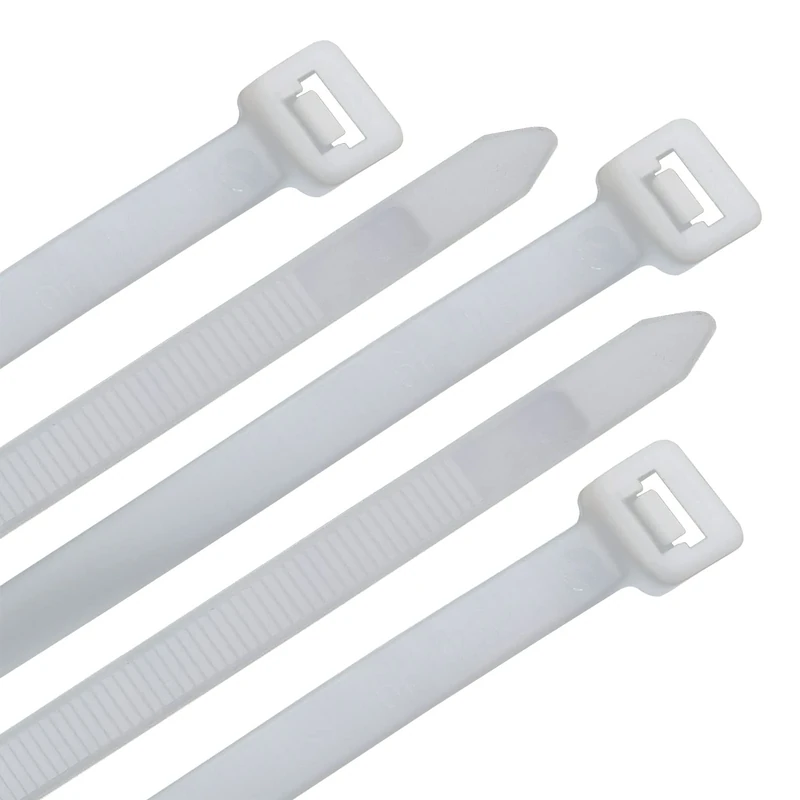Superun Heavy Duty Zip Ties 16 Inch, Strong Large White Zip Ties 120 Lbs Tensile Strength Selflocking Wire Ties (Industrial Grade Cable Ties) Pack of 50 Clear