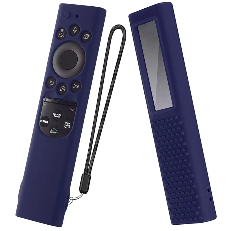 AKSHFETH Silicone Case for Samsung Smart TV Solar Cell Remote Control BN59-01385 BN59-01386 TM2280E Shockproof Protective Silicone Cover（Midnight Blue）