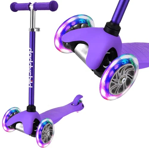 3 Wheel Scooters for Kids, Kick Scooter for Toddlers 3-6 Years Old, Boys and Girls Scooter with Light Up Wheels, Mini Scooter for Children