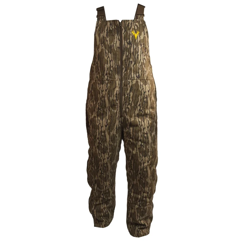 HOT SHOT Men’s InsulatedMO Original Bottomlands Camo Bib, Adjustable Height, Leg Zippers, Designed for All Day Comfort, Large