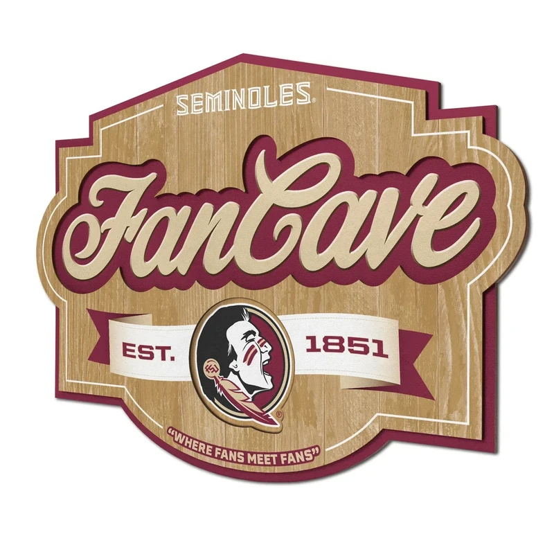 YouTheFan NCAA Florida State Seminoles Fan Cave Sign