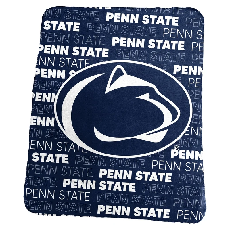 Logo Brands NCAA Penn State Nittany Lions Classic Fleece Throw Blanket -50” x 60” Ultra-Soft Game Day Blanket with Bold Team Colors & Logo – Cozy College Team Bedding for Fans & Alumni