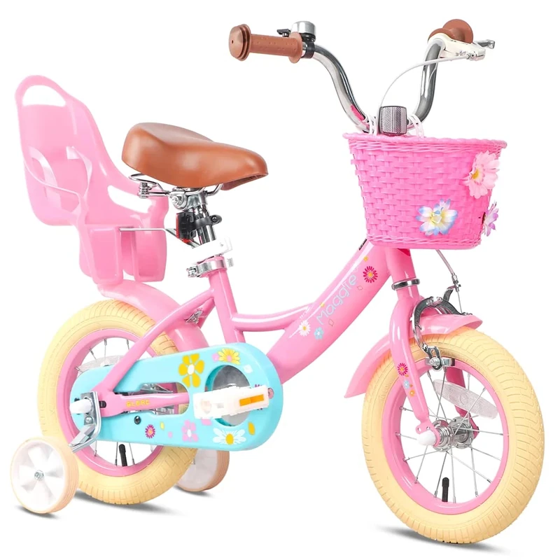 Glerc Missy 20" 24" 26" inch Girl Cruiser 6-Speed Hybrid City Bicycle for Youth Over 6 Years Old with Wicker Basket & Lightweight, Multiple Colors
