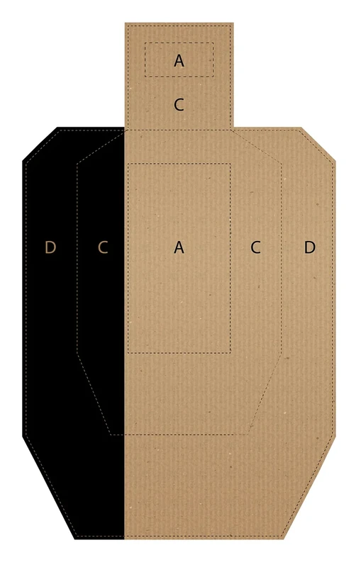 Official USPSA/IPSC Cardboard Targets, Competition Torso Target, Silhouette Shooting Target, Cardboard Targets. Made in USA (USPSA Hard Cover Version 7, 100 Target Pack)