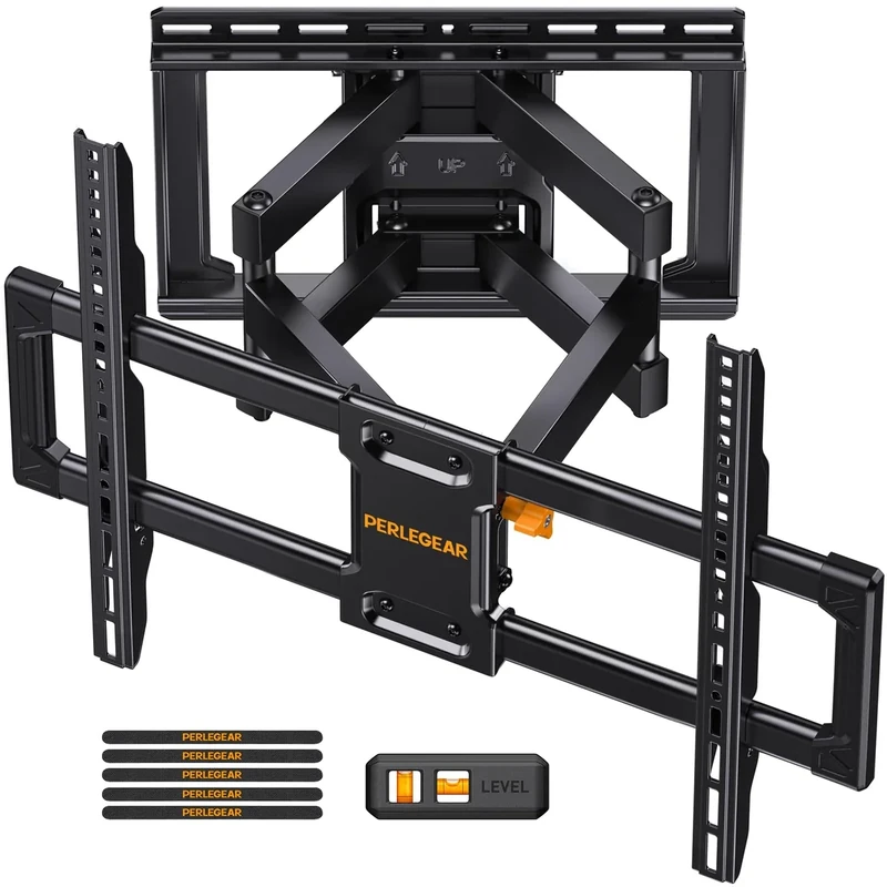 Perlegear UL Motion TV Wall Mount - 42-90" up to 132 lbs, VESA 600x400