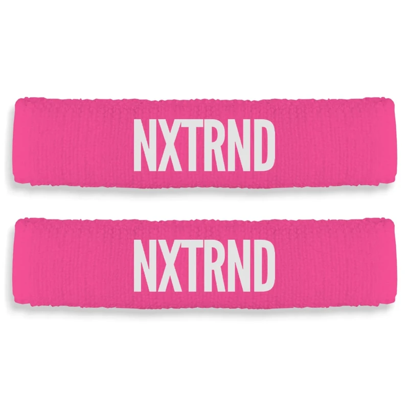 1 Pair Nxtrnd Bicep Bands, Sweat-Absorbent Arm Sweatbands, Football Accessory (Pink)