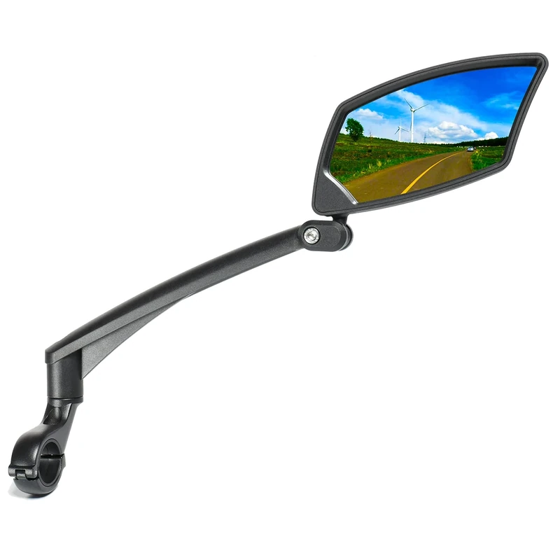 Bike Mirror for Handlebar Bikes BriskMore Bicycle Mirror for Scooter E-bike, Scratch Resistant Glass Lens, Ajustable And Rotatable Safe Rearview Bicycle Mirror Only for Right Side BT-016R