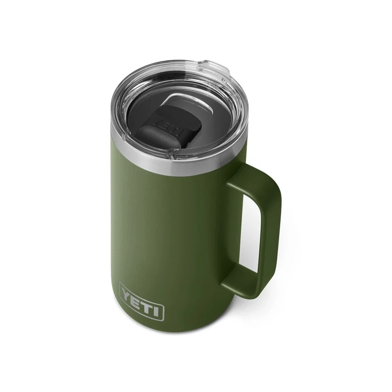 YETI Rambler 24 oz Mug, Vacuum Insulated, Stainless Steel with MagSlider Lid, Highlands Olive