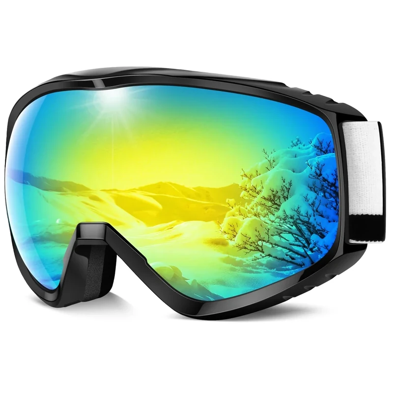 findway OTG Ski Goggles - Over Glasses Snow Snowboard Goggles for Men Women Adult & Youth - Anti-Fog 100% UV Protection