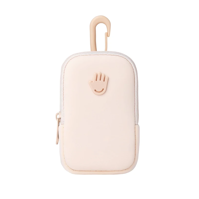 Touchette Zippered Pouch, Attachable Fashion Accessory with Snap Hook for Touchland Hand Sanitizer 1FL OZ., Blush Pink