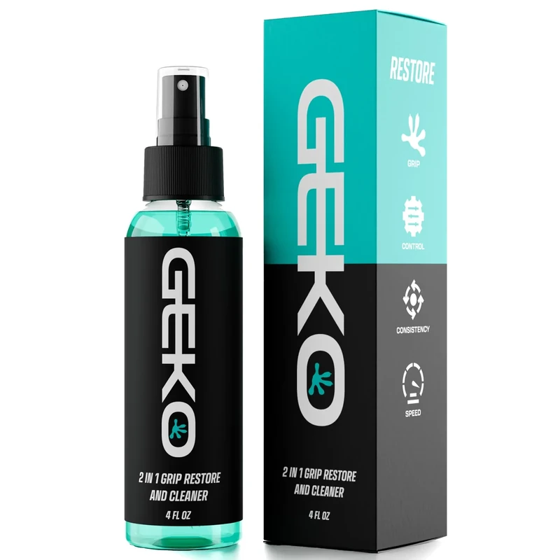 Geko 2-in-1 Grip Restore & Cleaner – #1 Basketball, Golf, Football, Volleyball, and Baseball Grip Spray – Restores Shoe, Grip & Glove Traction, Removes Dirt & Oil, Restores Control & Consistency
