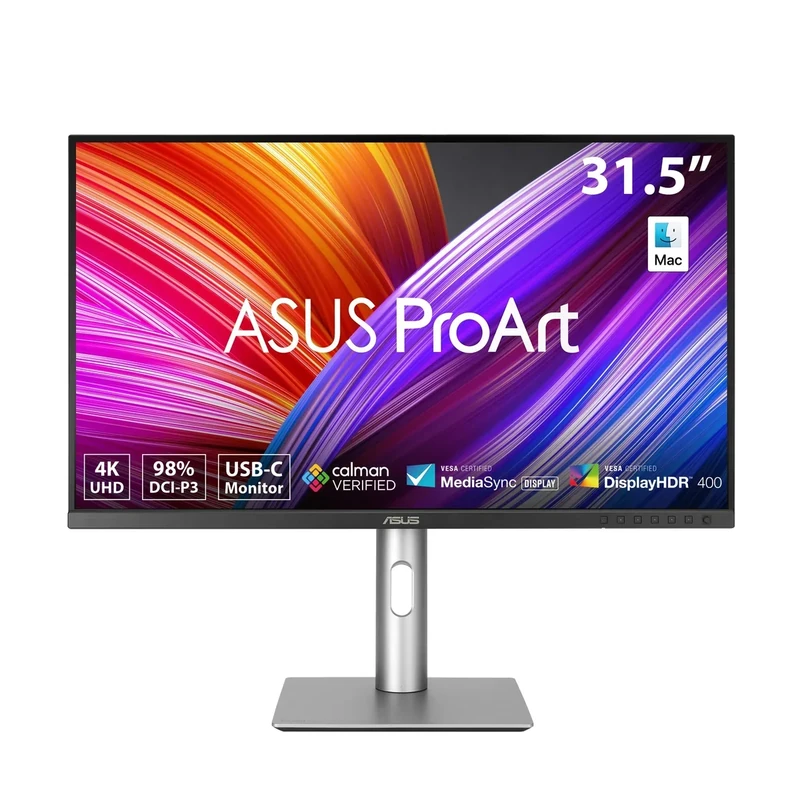 ASUS ProArt Display 32” (31.5" viewable) Professional Monitor (PA329CRV) - IPS, 4K UHD (3840 x 2160), 98% DCI-P3, Color Accuracy ΔE < 2, Calman Verified, USB-C PD 96W, Daisy-Chain, VESA DisplayHDR400