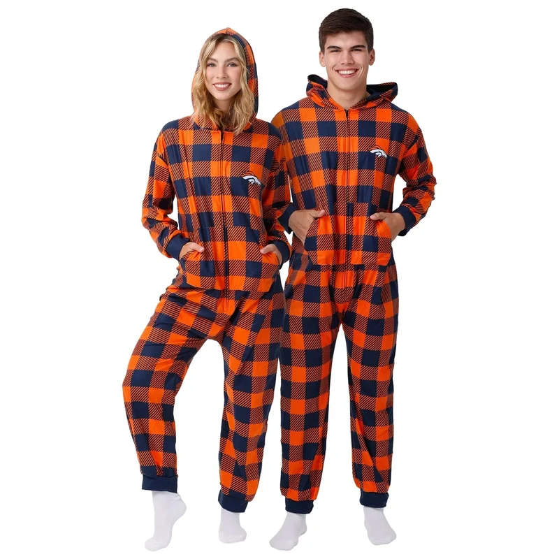 foco NFL Plaid One Piece Pajamas